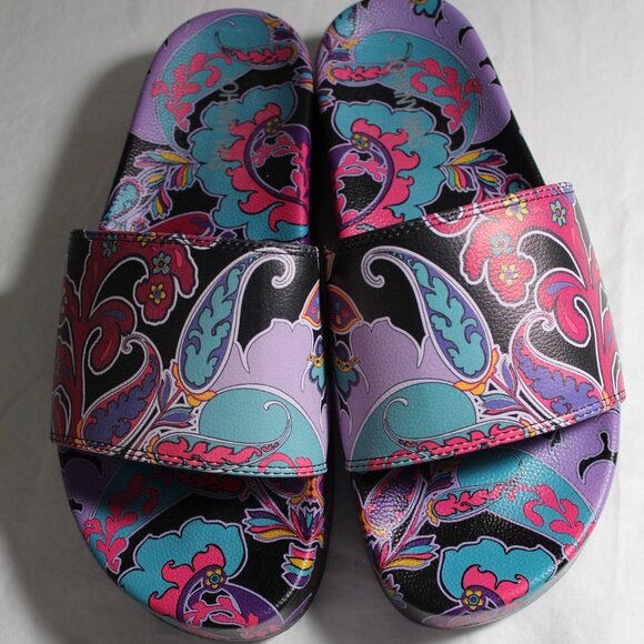 NWT Johnny Was Biya JWLA Fatima Pool Platform Slides Slip Ons Sandals Flats - Picture 2 of 5